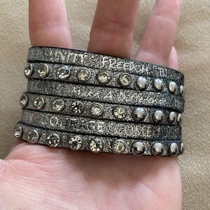 Stylish Silver Inspirational Bracelet